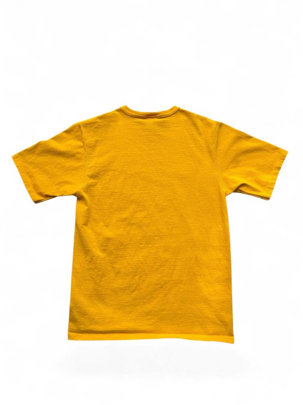Champion Script Logo T-Shirt Mustard Yellow Size Medium - Picture 3 of 3